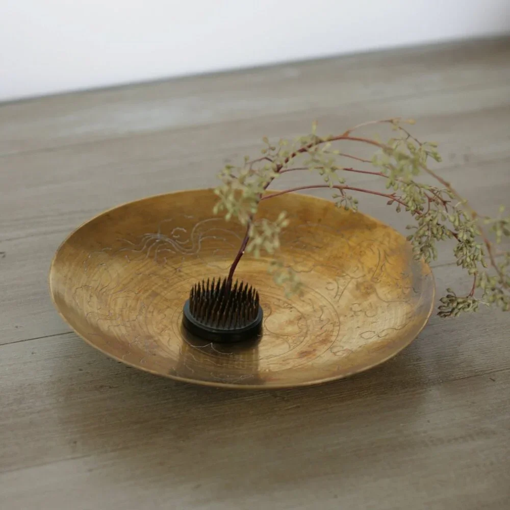 Vintage Brass Shallow Bowl Dish/10